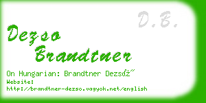 dezso brandtner business card